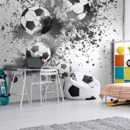Origin Murals Football Splash Grey Wall Mural