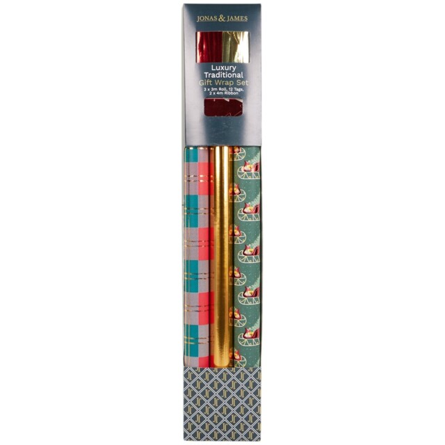 Jonas & James Luxury 17 Piece Traditional Gift Wrap Set - image 1
