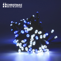 The Christmas Workshop 100 LED String Light Blue and White - thumbnail 4