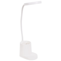 ValueLights Marco Matte White Dimmable LED Table Lamp