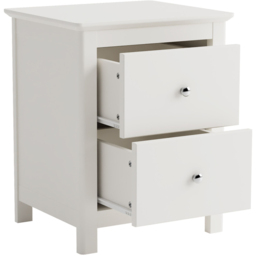 Core Products Nairn 2 Drawer White Bedside Cabinet - thumbnail 3