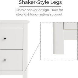Core Products Nairn 2 Drawer White Bedside Cabinet - thumbnail 4