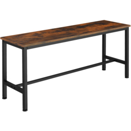 tectake Fairfield Dark Wood Bench Set of 2 - thumbnail 4
