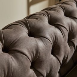 Burton Faux Leather Chesterfield Armchair - Elephant - thumbnail 4