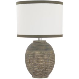 Acacia Home 57cm Ceramic Base Table Lamp with White Fabric Shade