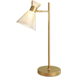 HOMCOM Screw E27 Gold Tone Adjustable Head Modern Table Lamp