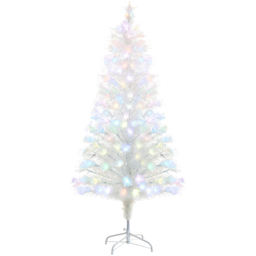 Living and Home Multicolour LED Pre-Lit White Pine Artificial Christmas Tree 6ft - thumbnail 1