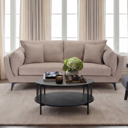 LPD Home Carter Taupe 3 Seater Sofa - thumbnail 1