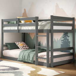 Flair Shasha Low Grey Wooden Bunk Bed