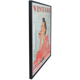 Elegant Vintage Lady Framed Print - Multicolour - thumbnail 2