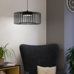 EGLO Ginestrone-Z Black Steel RGB LED Pendant Light - thumbnail 2