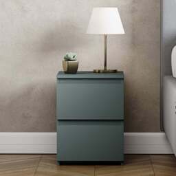 Vida Designs Denver Jasper Green 2 Drawer Bedside Chest - thumbnail 3