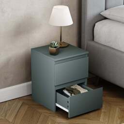 Vida Designs Denver Jasper Green 2 Drawer Bedside Chest - thumbnail 4