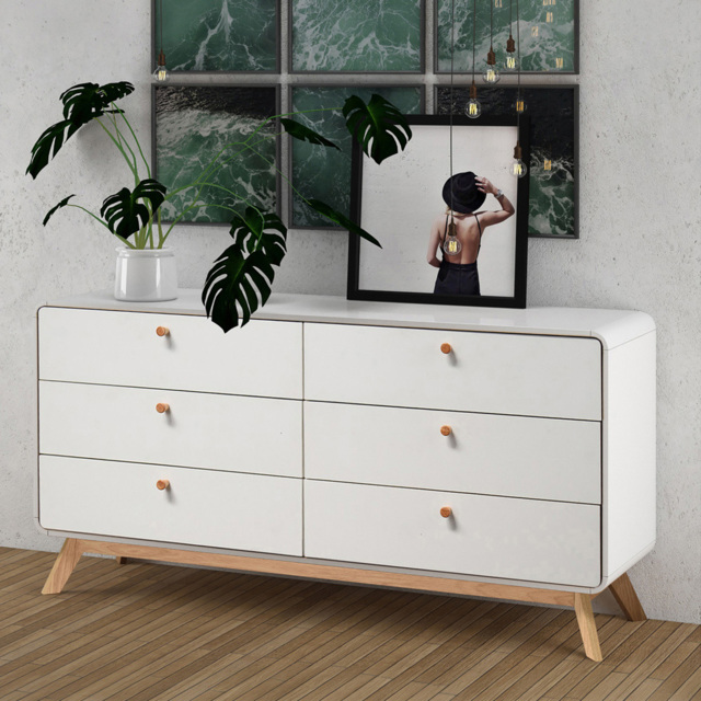 Loft24 Cassie White 6 Drawer Chest of Drawers - image 1
