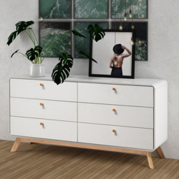 Loft24 Cassie White 6 Drawer Chest of Drawers - thumbnail 1