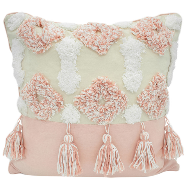 Intimates Alta Tufted Pink Filled Cushion 43 x 43cm 2 Pack - image 1