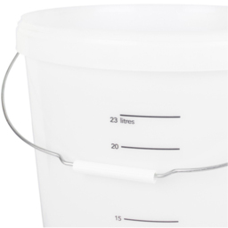 White Fermenting Bin and Lid 25L - thumbnail 4