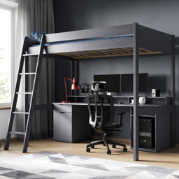 Noomi Tera Grey Small Double Gaming High Sleeper