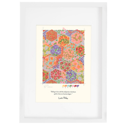 Laura Ashley Fulford Patchwork White Frame Wall Art 40 x 50cm