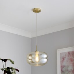 Fleur Glass Pendant - Champagne - thumbnail 1
