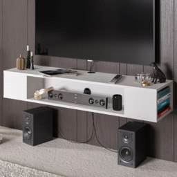 Decorotika Peti White Floating TV Unit - thumbnail 1
