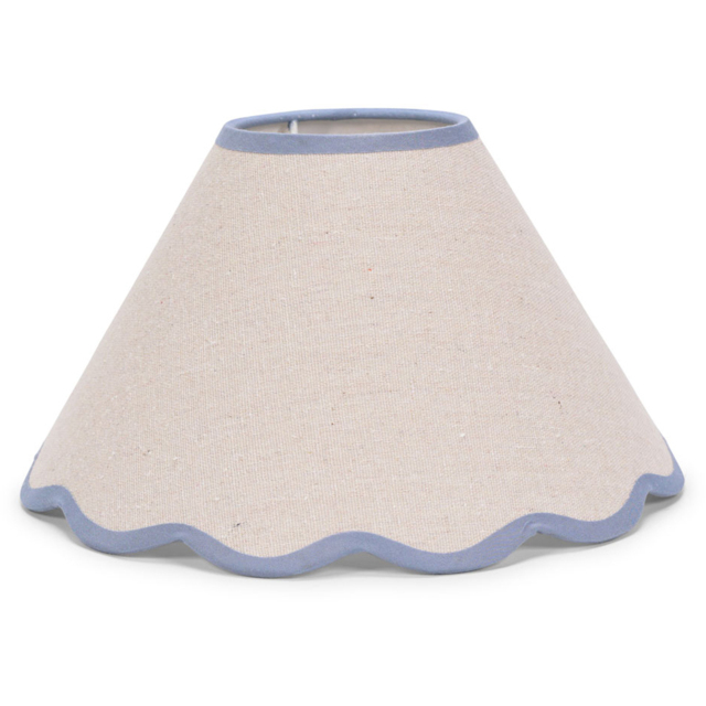 ValueLights Florie Large Scallop Blue Trim Shade - image 1