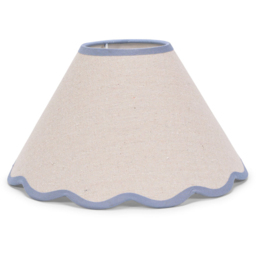 ValueLights Florie Large Scallop Blue Trim Shade