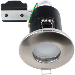 ValueLights Brushed Chrome IP65 Ceiling Downlight 10 Pack