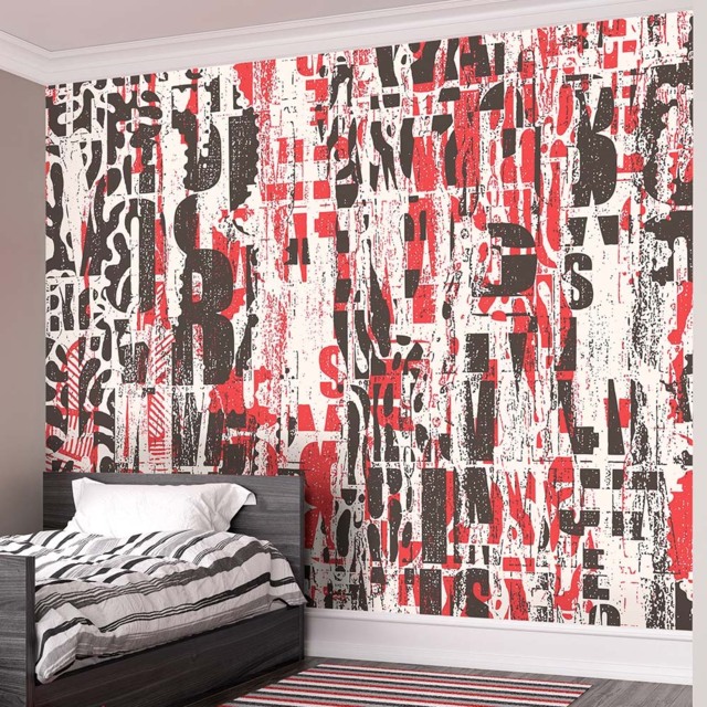 Origin Murals Letterpress Graffiti Multi Wall Mural - image 1