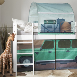 Noa and Nani Moro White Safari Mid Sleeper Cabin Bed with Slide - thumbnail 4