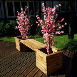 Charles Taylor Brown Planter Bench - thumbnail 2