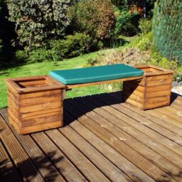 Charles Taylor Brown Planter Bench - thumbnail 1