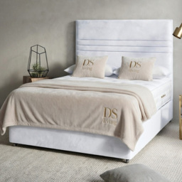 DS Living Harrington White King Size Plush Divan Bed - thumbnail 1