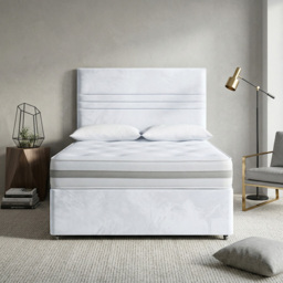 DS Living Harrington White King Size Plush Divan Bed - thumbnail 3