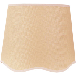 ValueLights Dutton Natural Scallop Edge Lamp Shade with White Trim Large - thumbnail 1