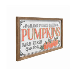 Multicolour Farm Fresh Pumpkin Wall Plaque 63 x 32cm - thumbnail 2