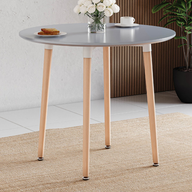 Vida Designs Batley 4 Seater Round Dining Table Grey - image 1