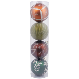 Amber Charm Multicolour Bauble 4 Pack - thumbnail 1