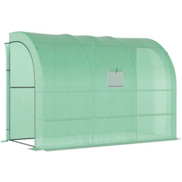 Outsunny Green 3-Tier Walk-In Greenhouse 5 x 10ft - thumbnail 1