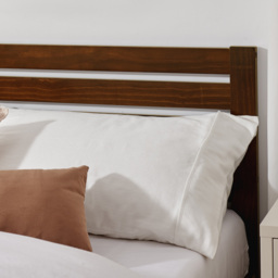Furniturebox Cadhla Single Walnut Stain Solid Pine Bed Frame - thumbnail 3