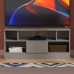 Crowndale Milan Dusk Grey Single Drawer TV and Media Unit Ready Assembled