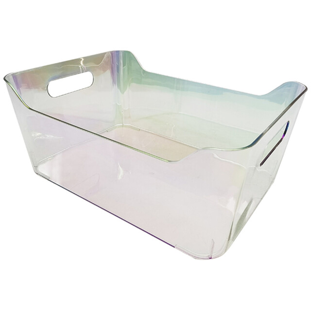 Holographic Clear Stackable Storage Basket - image 1