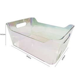 Holographic Clear Stackable Storage Basket - thumbnail 4
