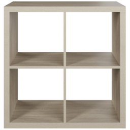 Homebase Clever Cube Light Oak Effect 4 Shelf Square Storage Unit - thumbnail 3