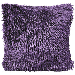 Velosso Shaggy Chenille Plum Filled Cushion 43 x 43cm 2 Pack