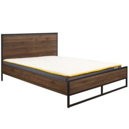 Houston Double Walnut Wood Effect Bed - thumbnail 3