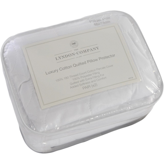 The Lyndon Company Cotton Quilted Pillow Protector 2 Pack - image 1