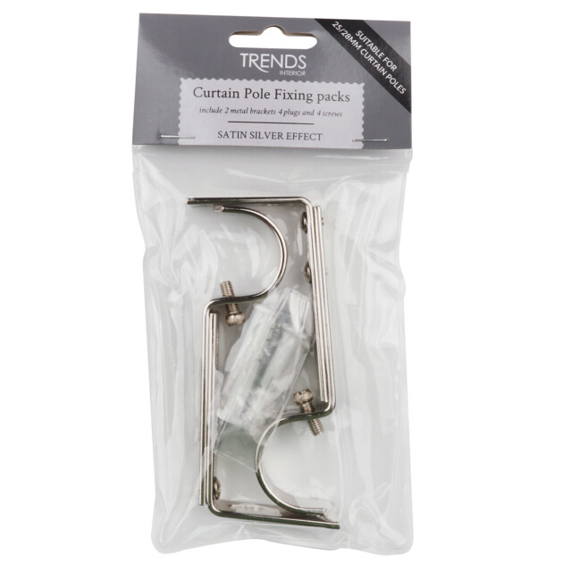 Trends Suitable for 25-28mm Poles Metal Curtain Fixing
