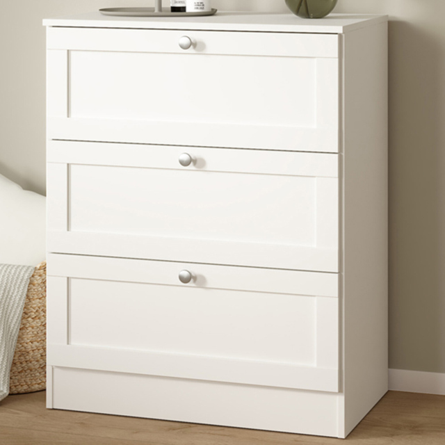 Florence White 3 Drawer Chest of Drawers - image 1