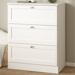 Florence White 3 Drawer Chest of Drawers - thumbnail 1